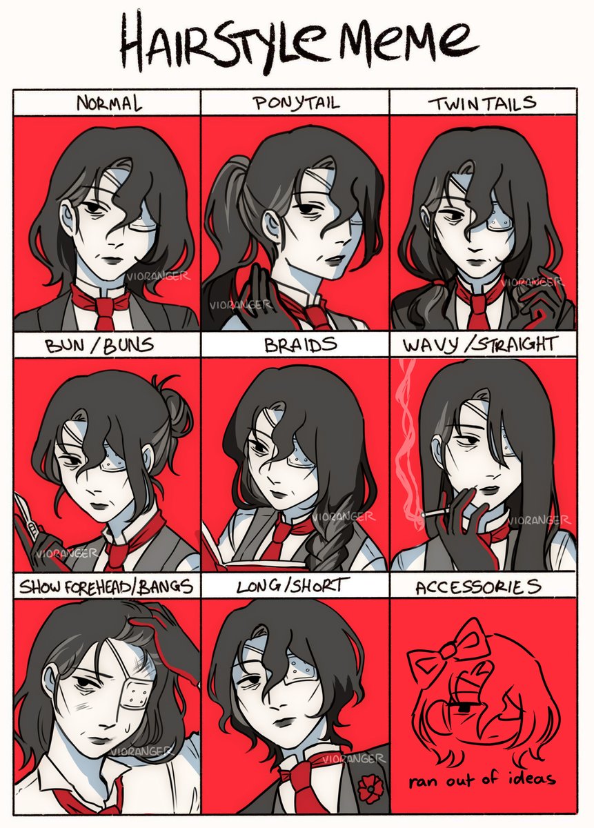 vioranger's tweet photo. a consistency test, but mostly an excuse to draw vincere eight times (any/all) ✂️ #oc #ocart https://t.co/Gu0JGWqEsO