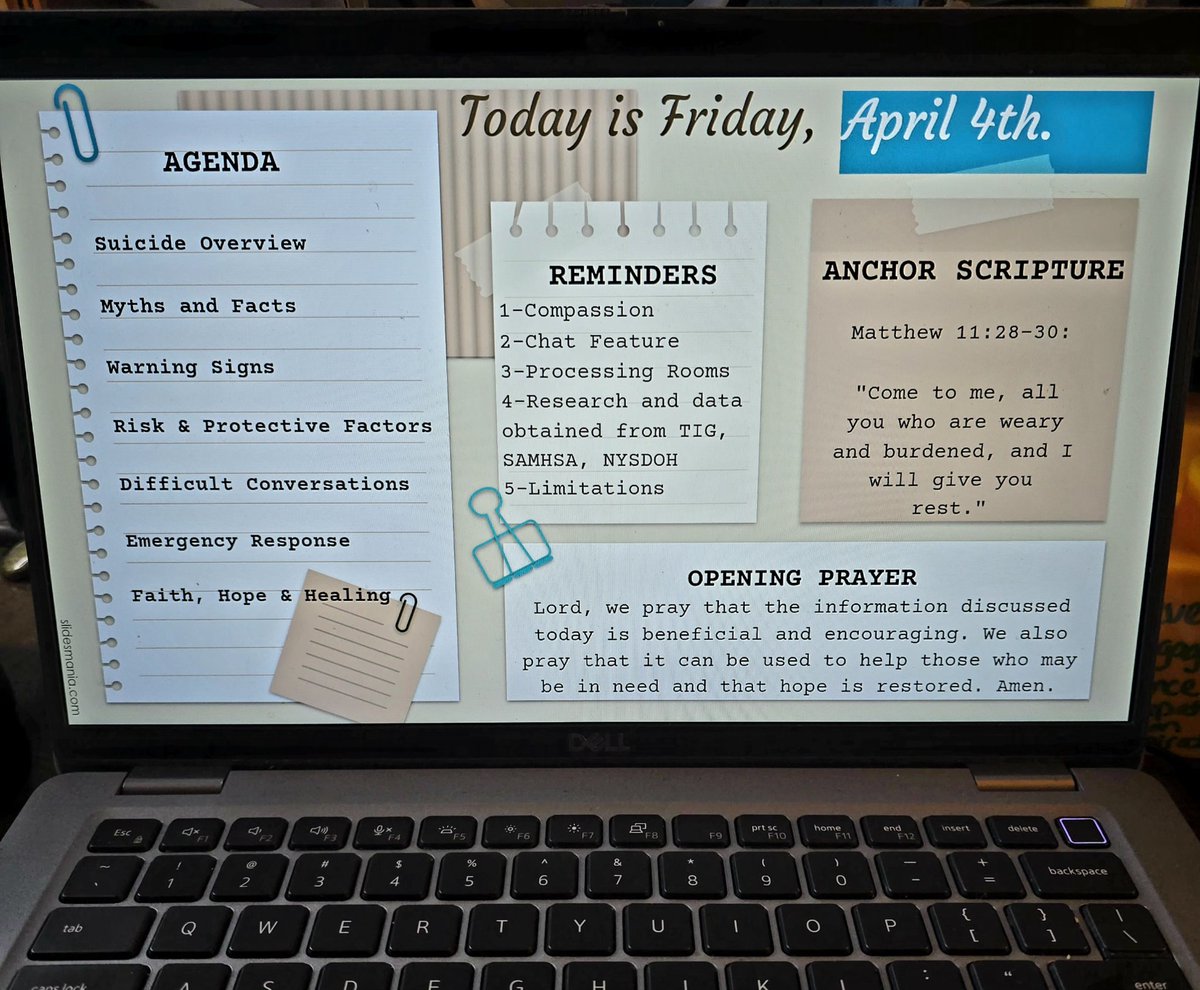Last Friday, I had the opportunity to co-facilitate a training for my church, entitled, 'Saving Lives Through Faith: A Christian Perspective to Suicide Prevention.  It is necessary to incorporate one's faith into their treatment! #newmindsetnewoutcome #faith #SuicidePrevention
