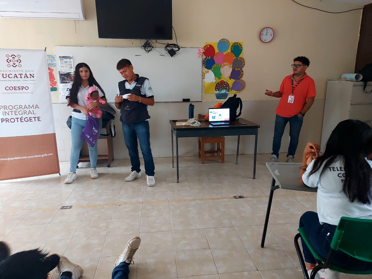 Coespoyuc's tweet photo. El Consejo Estatal de Población (COESPO) por medio del Programa Integral Protégete, impartió la plática “Prevención del Embarazo Adolescente” a 32 alumnos pertenecientes al Telebachillerato comunitario de la comisaria de Bolón del Municipio de Umán

#COESPO #RenacimientoMaya https://t.co/ZJiIDsp8lg