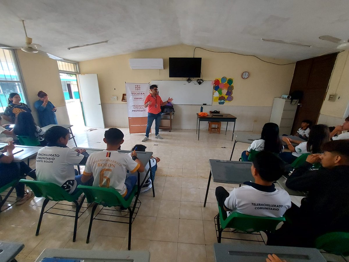 Coespoyuc's tweet photo. El Consejo Estatal de Población (COESPO) por medio del Programa Integral Protégete, impartió la plática “Prevención del Embarazo Adolescente” a 32 alumnos pertenecientes al Telebachillerato comunitario de la comisaria de Bolón del Municipio de Umán

#COESPO #RenacimientoMaya https://t.co/ZJiIDsp8lg
