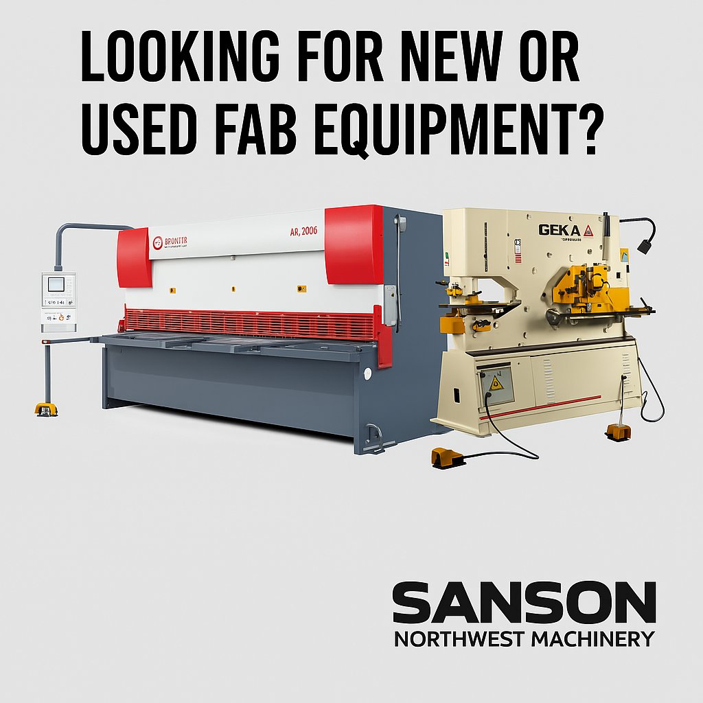 SansonMachinery's tweet image. 🔧 Need Used Fab Equipment?
#Shears • #PressBrakes • #BandSaws • #Ironworkers &amp;amp; More

📍 Sanson Northwest Machinery is your source for quality, reliable used fabrication machines.

📩 DM us - Let us help you find the right machine for your shop