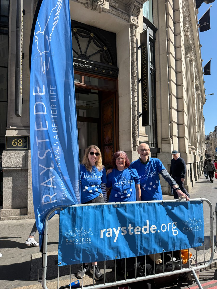Raystede's tweet photo. A huge congratulations to #TeamRaystede for taking part in both the Brighton Marathon and London Landmarks Half Marathon on Sunday 6 April! The runners have so far raised around ยฃ5,700, which is enough to run our kennels for a fortnight. Thank you, what a wonderful achievement! https://t.co/WSab2jEjw8