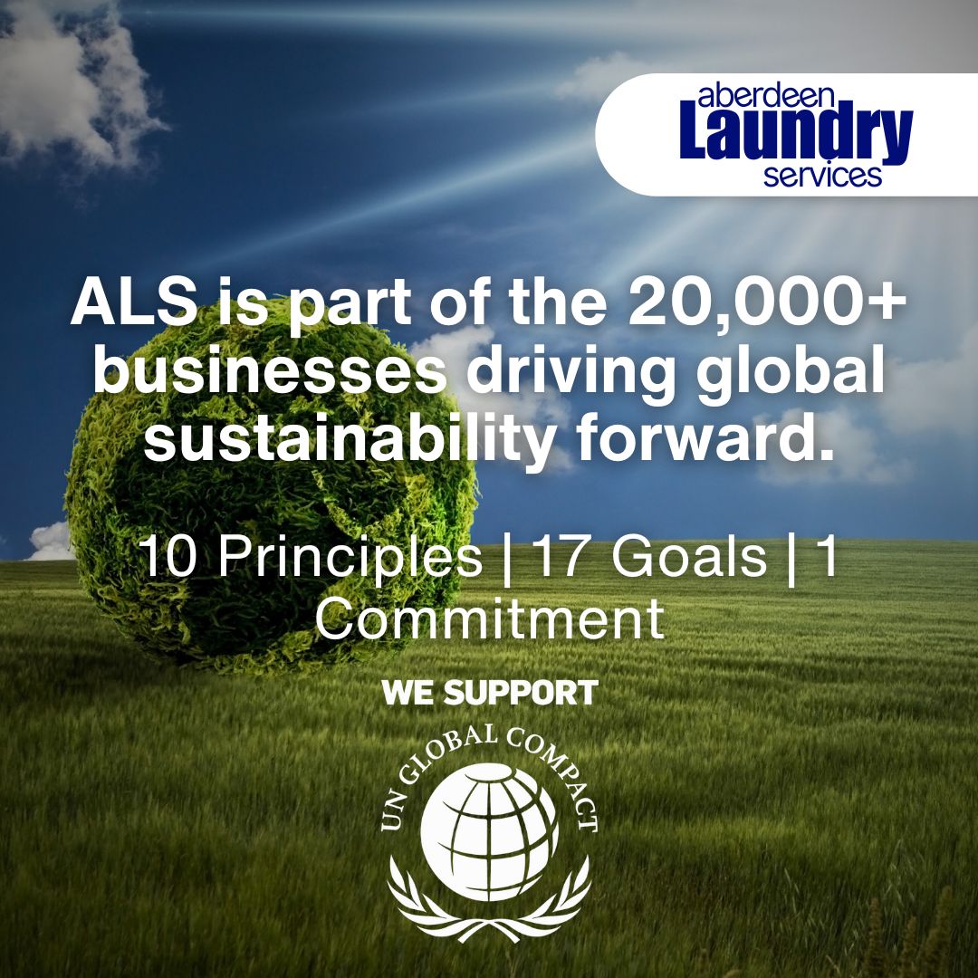aberdeenlaundry's tweet photo. Proud to be part of the @globalcompact.

We’re committed to fair work, climate action &amp; responsible business.

📞 01224 692995 | 📧 enquiries@aberdeenls.co.uk |🌐 https://t.co/MhSbOcQKW8

#UNGlobalCompact #ESG #AberdeenLaundry https://t.co/fP6elh2Jnz