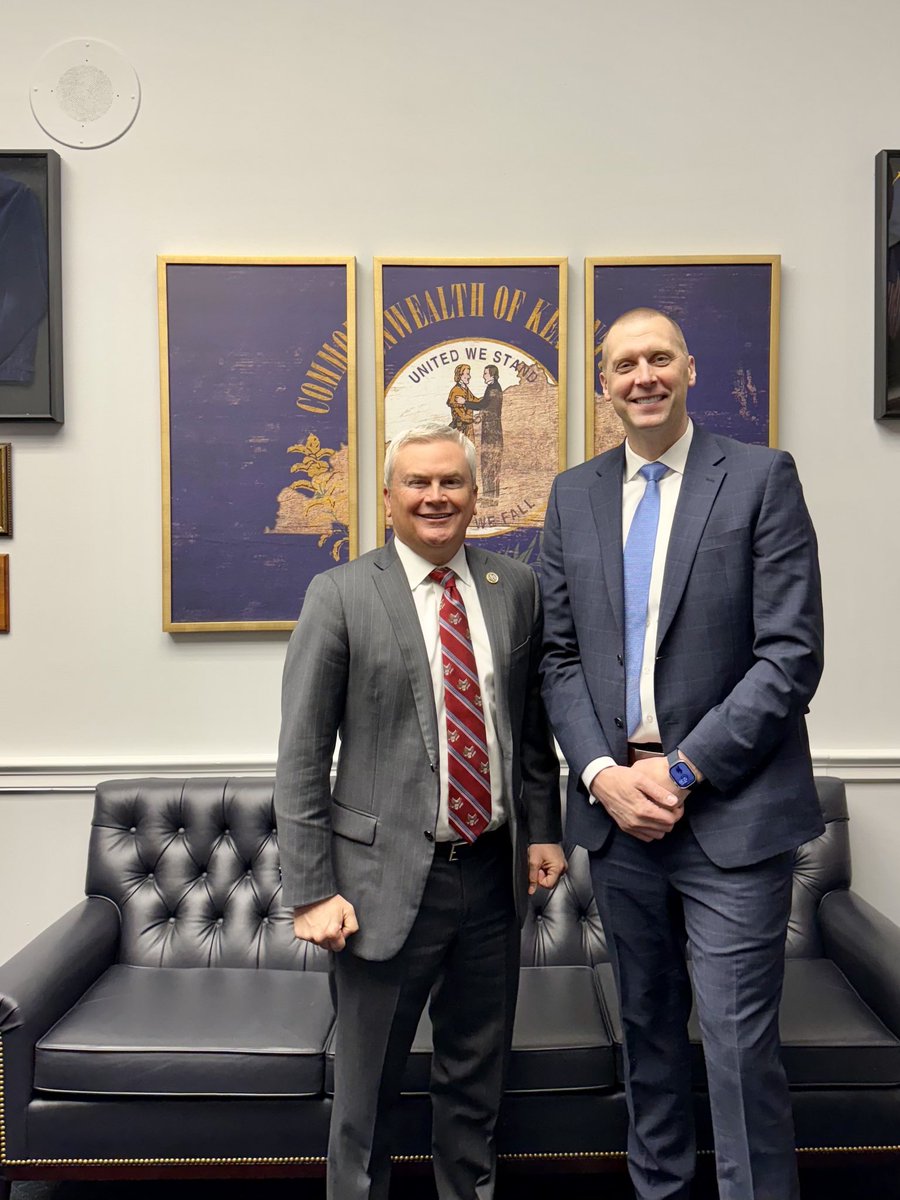 James Comer (@jamescomer) on Twitter photo Honored to welcome <a href="/universityofky/">University of Kentucky</a> Coach Mark Pope to my Congressional office to discuss college 🏀 issues. Coach Pope is doing great work for #BigBlueNation #BBN Honored to welcome <a href="/universityofky/">University of Kentucky</a> Coach Mark Pope to my Congressional office to discuss college 🏀 issues. Coach Pope is doing great work for #BigBlueNation #BBN