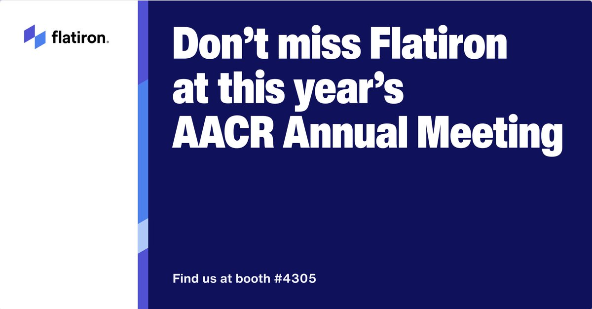Multi-modal data is reshaping oncology research—linking longitudinal patient journeys &amp; molecular insights to power discovery. Heading to #AACR25? Visit Flatiron Health at booth #4305 to learn more about our Clinical-Molecular Database. Schedule time: spkl.io/6018faXQk