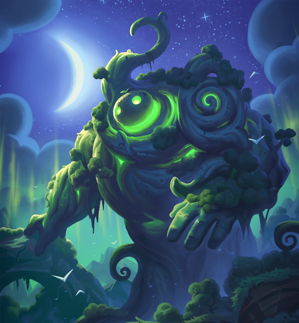 PlayHearthstone's tweet photo. Owls, golems, and guardians, oh my!

Explore incredible Emerald Dream card art 🎨 https://t.co/Jz5vMskkfC