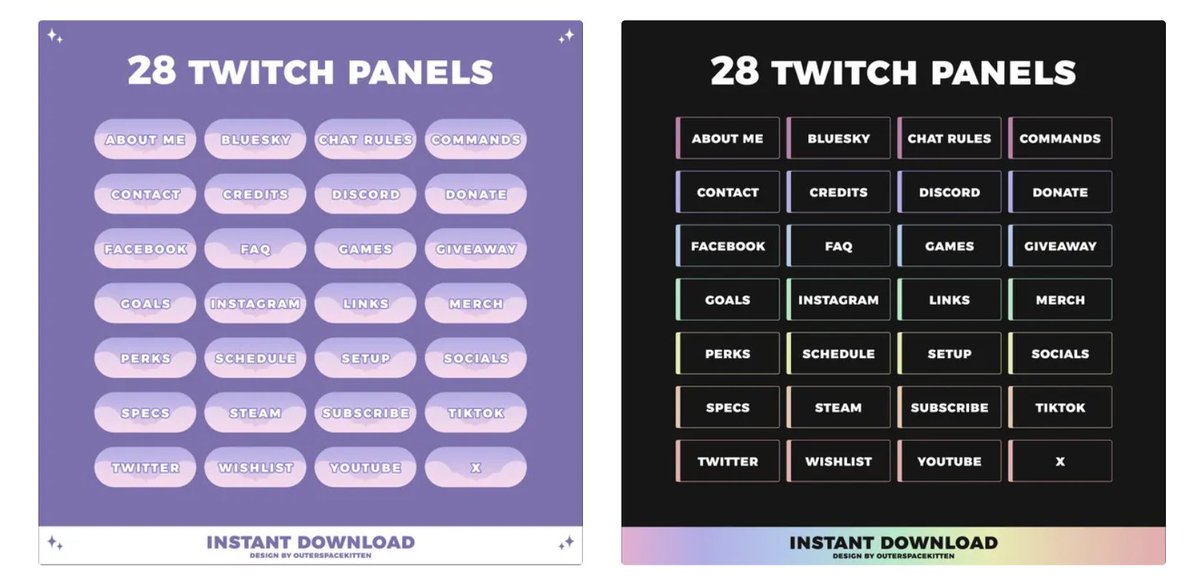 pitygacio's tweet photo. last month, i was commissioned to create a custom stream pack for a streamer, and somehow that kinda sparked my creativity, so i started making some panels on my own - not sure if anyone would actually get them, but for now i’m just enjoying designing them freely 🧚 https://t.co/2GTsTxXkdt