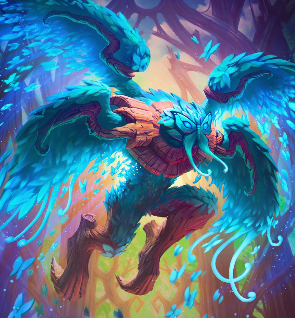 PlayHearthstone's tweet photo. Owls, golems, and guardians, oh my!

Explore incredible Emerald Dream card art 🎨 https://t.co/Jz5vMskkfC