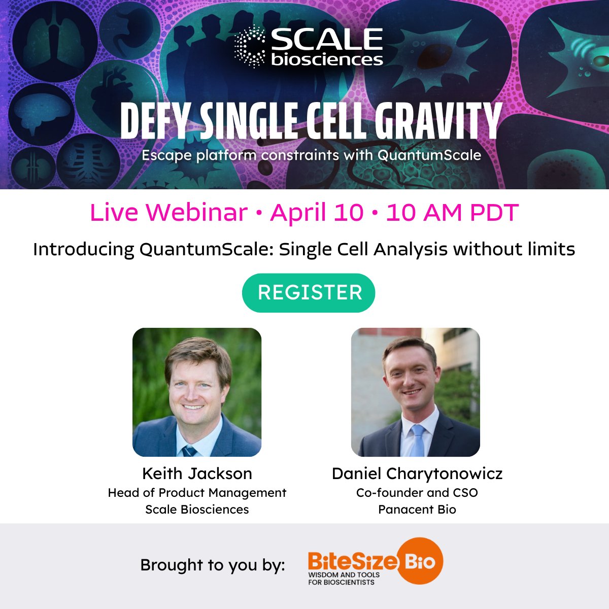 🧬 Last chance to register! Learn about #QuantumScale #singlecell RNA: multiplex thousands of samples, save 75% hands-on time, and achieve up to 70% cell recovery. With experts from Scale Bio &amp; Panacent Bio. 📅 April 10, 10AM PDT Register: hubs.la/Q03gBS-r0