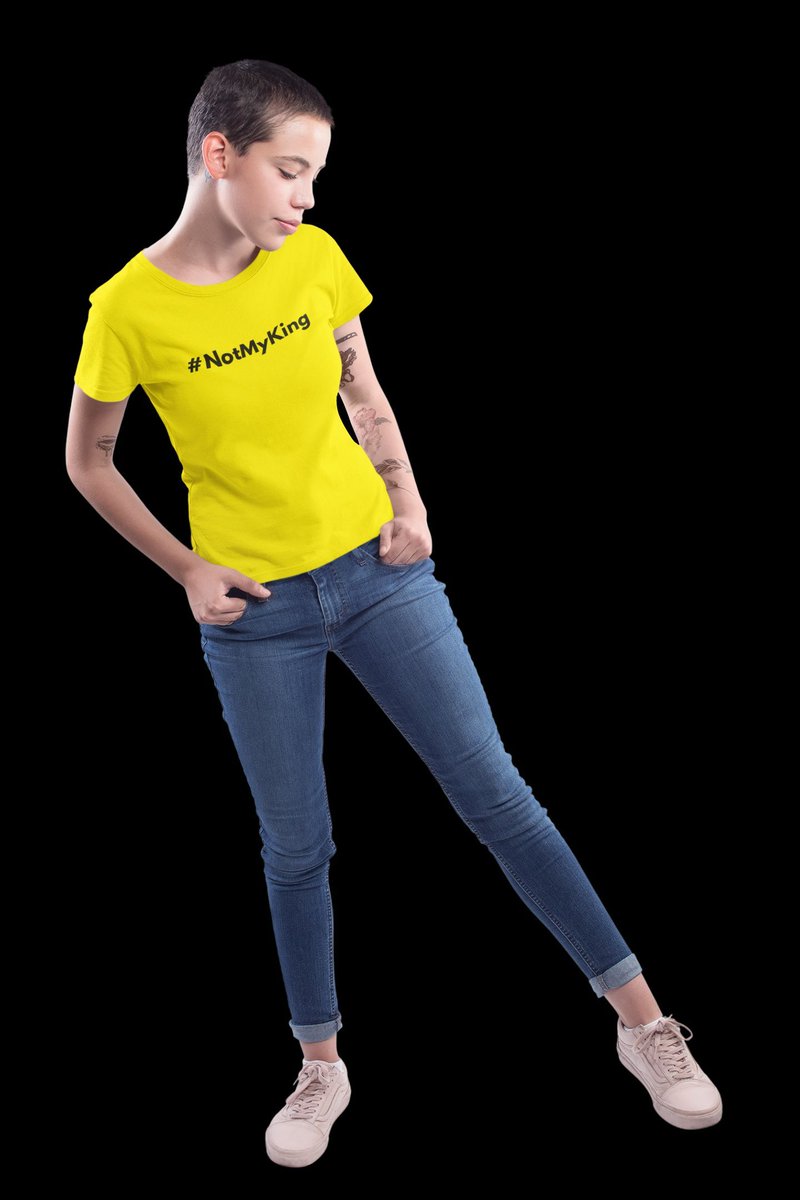 Off to the shops or coming to a protest, wear a great #NotMyKing Republic t-shirt. There's lots of merchandise, gift ideas and books available at republic.org.uk/shop #AbolishTheMonarchy