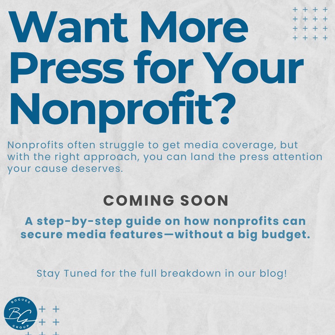 🚨 Attention nonprofits

Struggling with media coverage? Your cause deserves the spotlight. Insider strategies coming soon!

📰 New blog post with expert tips on securing media attention. Stay tuned.

#NonprofitPR #GetFeatured #MediaStrategy