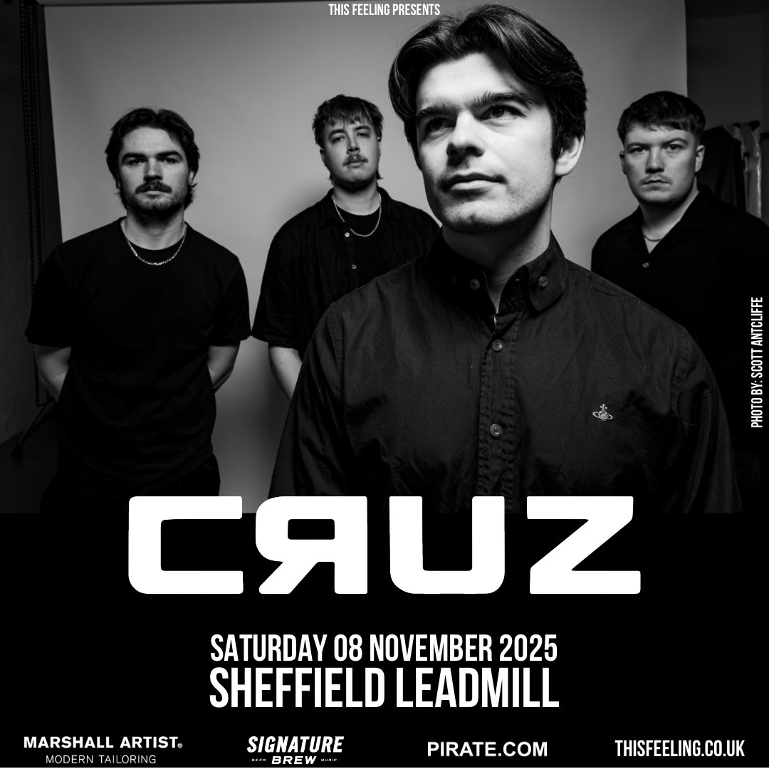 band_cruz's tweet photo. SHEFFIELD - HERE WE GO 🔥

We are absolutely delighted to announce that we will be returning to @Leadmill for our biggest ever headline show on Saturday 8th November. 

Tickets on sale this Friday 11th April! 🎟️ https://t.co/axi9MaA4oT