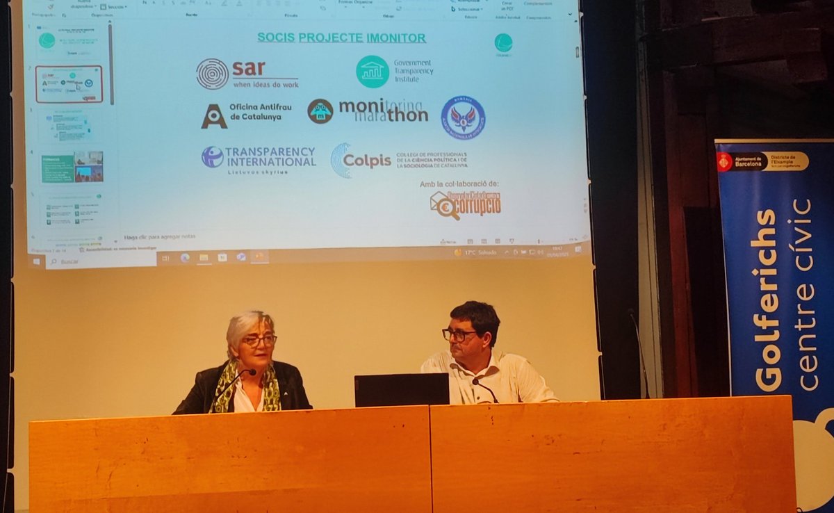 🔴 La directora adjunta d'#Antifrau, Olinda Anía, a l'acte de tancament del projecte europeu #iMonitor ha assegurat que la implicació de la ciutadania és imprescindible i en la lluita contra la #Corrupció i pot ser una de les claus per fer una societat més justa i transparent