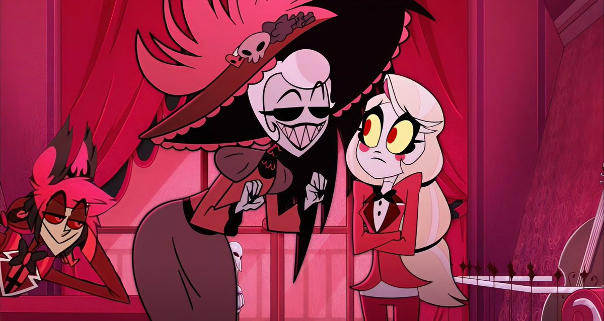 I've been thinking about this since then, and I need to learn editing anyway so... Sorry not sorry 🙃
("Charlie, could you please leave for a moment? I need to talk with Alastor... in private") 
#radiorose