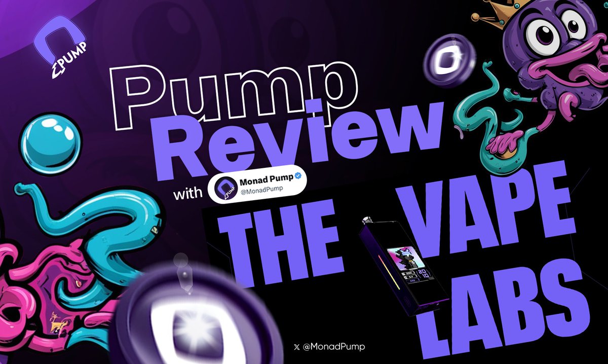 💜Pump Review: TheVapeLabs 🔥
What if your vape did more than just vibe?

👀TheVapeLabs is leading the DePIN x DeSci wave on Monad — turning nicotine habits into healthier choices with AI agents &amp; decentralized data.

💨 400K+ users in 1st month
💨 106M+ devices sold
💨 5K+