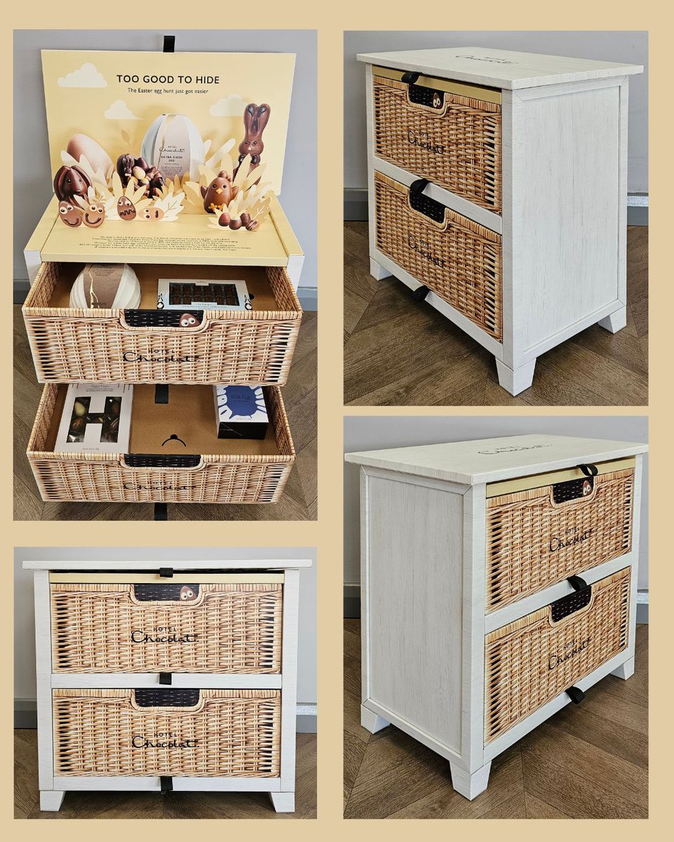 🌟 EASTER COMPETITION 🌟  
Win one of our exclusive 'Too Good to Hide' chests of drawers. 
To enter: Tell us where you'd proudly display this chocolate-filled masterpiece.
Competition ends: 10th April 2025, at 11.59pm.  
Full terms: hotelchocolat.com/uk/social-medi…