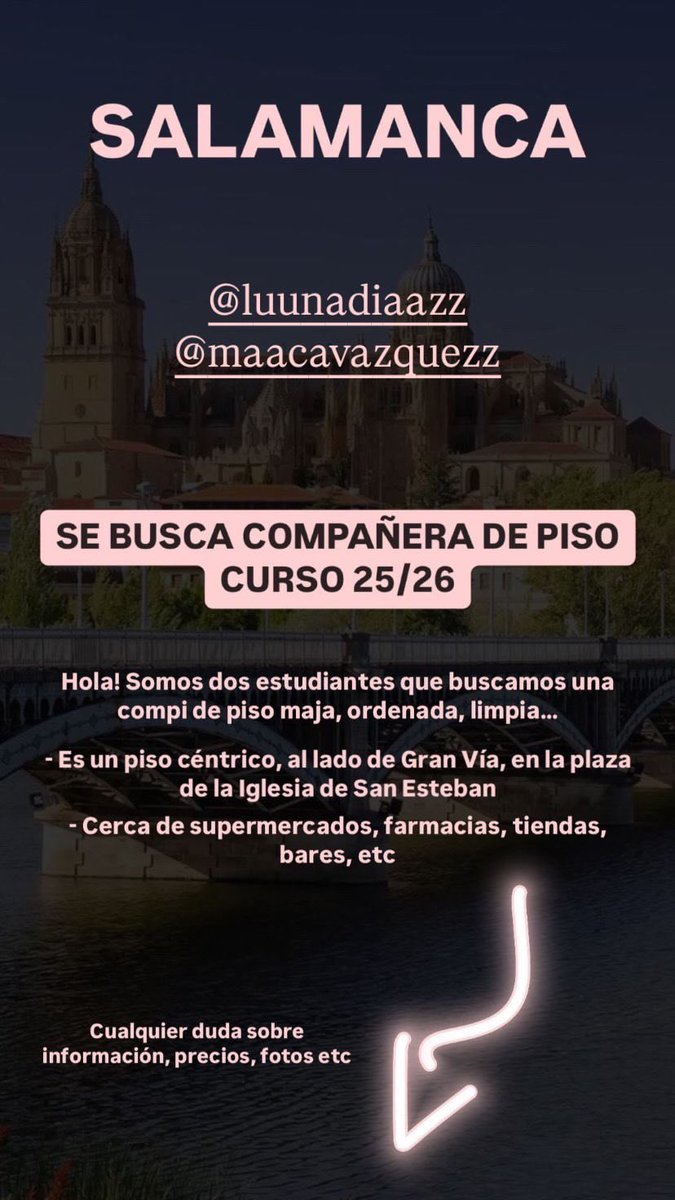 mi hermana busca compi de piso!!!!!! 🤪 #Salamanca #usal #