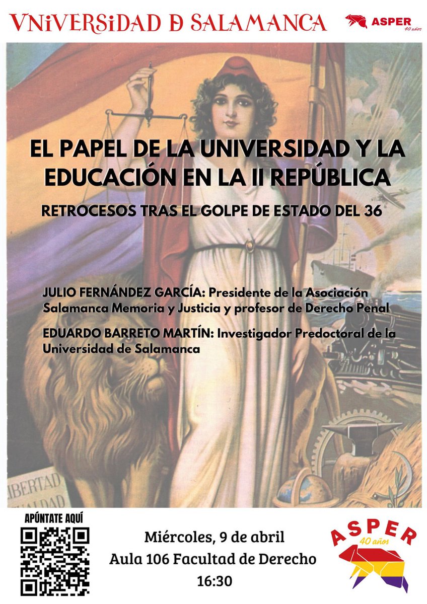 AsperUSAL's tweet photo. Hoy hemos podido hablar sobre la educación en la II República y los retrocesos durante el franquismo. 

Muchas gracias a Julio y Eduardo porque hemos aprendido mucho gracias a vosotros, es un placer escucharos.

Nos vemos después de Semana Santa🐸 https://t.co/80oxh2CDqC