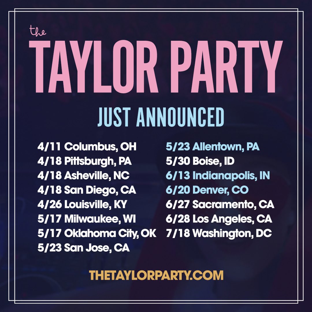Long live the magic we’ll make! Tickets on sale Friday at 10 am ✨🤍✨🤍
🎫: thetaylorparty.com