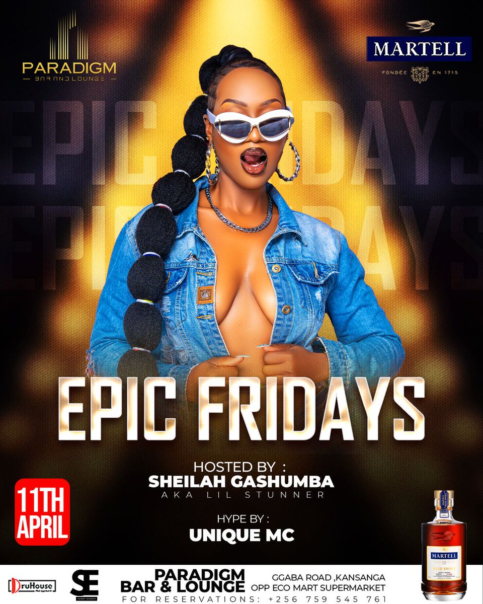 HajjaraNabbanja's tweet image. Are you ready for  @DeejayPius this Friday for the  #ParadigmEpicfridays   

All roads lead to @Paradigmkla this Friday night

Our host is @SheilahGashumba

Be there  #SheilahGashumba