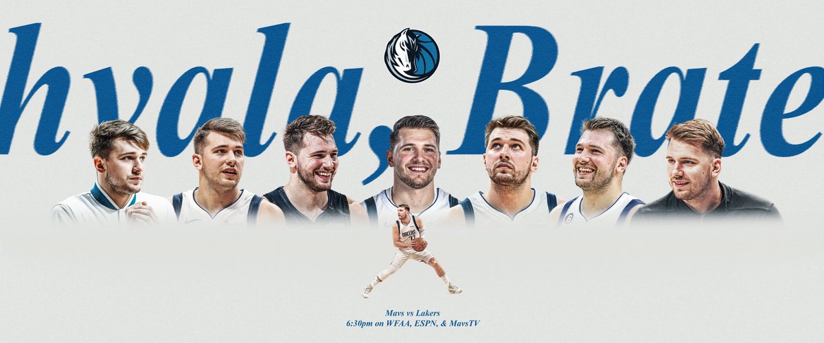 Dallas Mavericks (@dallasmavs) on Twitter photo A special game tonight.
๐ <a href="/Lakers/">Los Angeles Lakers</a>
โ 6:30PM CT
๐บ ESPN, MavsTV & WFAA
๐ป 97.1 FM and 99.1 FM A special game tonight.
๐ <a href="/Lakers/">Los Angeles Lakers</a>
โ 6:30PM CT
๐บ ESPN, MavsTV & WFAA
๐ป 97.1 FM and 99.1 FM