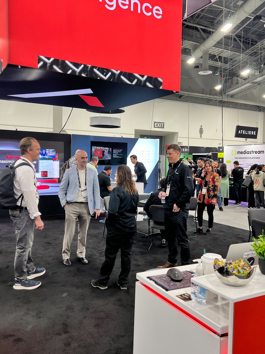 veritoneinc's tweet photo. It's the last day of #NABShow2025! Visit Booth W1455 to see Veritone's award-winning #AI in action.

Connect with our team, enjoy live demos, and get inspired (plus a chance to win Ray-Ban Meta AI glasses 🕶️ - don't forget to book a follow-up). Let's kick off Day 3️⃣! https://t.co/VA3NEmrC13
