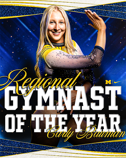 Michigan Women’s Gymnastics (@umichwgym) on Twitter photo Best of the best! 
Carly leads the region in all three of her events earning her Regional Gymnast of the Year honors!
Read More: myumi.ch/E8kG1
#GoBlue 〽️ Best of the best! 
Carly leads the region in all three of her events earning her Regional Gymnast of the Year honors!
Read More: myumi.ch/E8kG1
#GoBlue 〽️