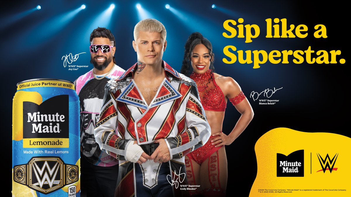 SeanRossSapp's tweet photo. Minute Maid is now the official juice partner of WWE https://t.co/4rvPZbXa5Y