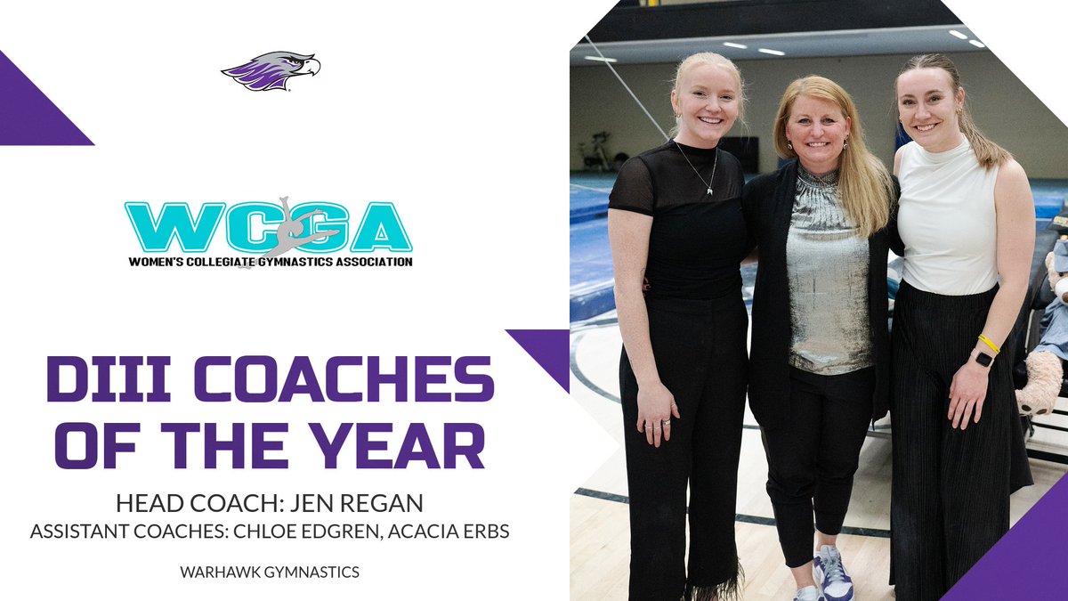 Congrats to our coaches who have earned more accolades for this season ... WCGA DIII Coach of the Year Jennifer Regan and your DIII Assistant Coaches of the Year Chloe Edgren and Acacia Erbs!