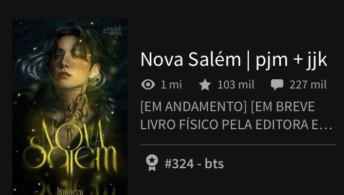 ketelynkee's tweet photo. nova salém chegou em 1 milhão de leituras, tô perplexa até agora… tipo? as pessoas realmente leem meu jijico bruxinho e meu jei rabugentinho sla to feliz https://t.co/iFWU8tQvdj