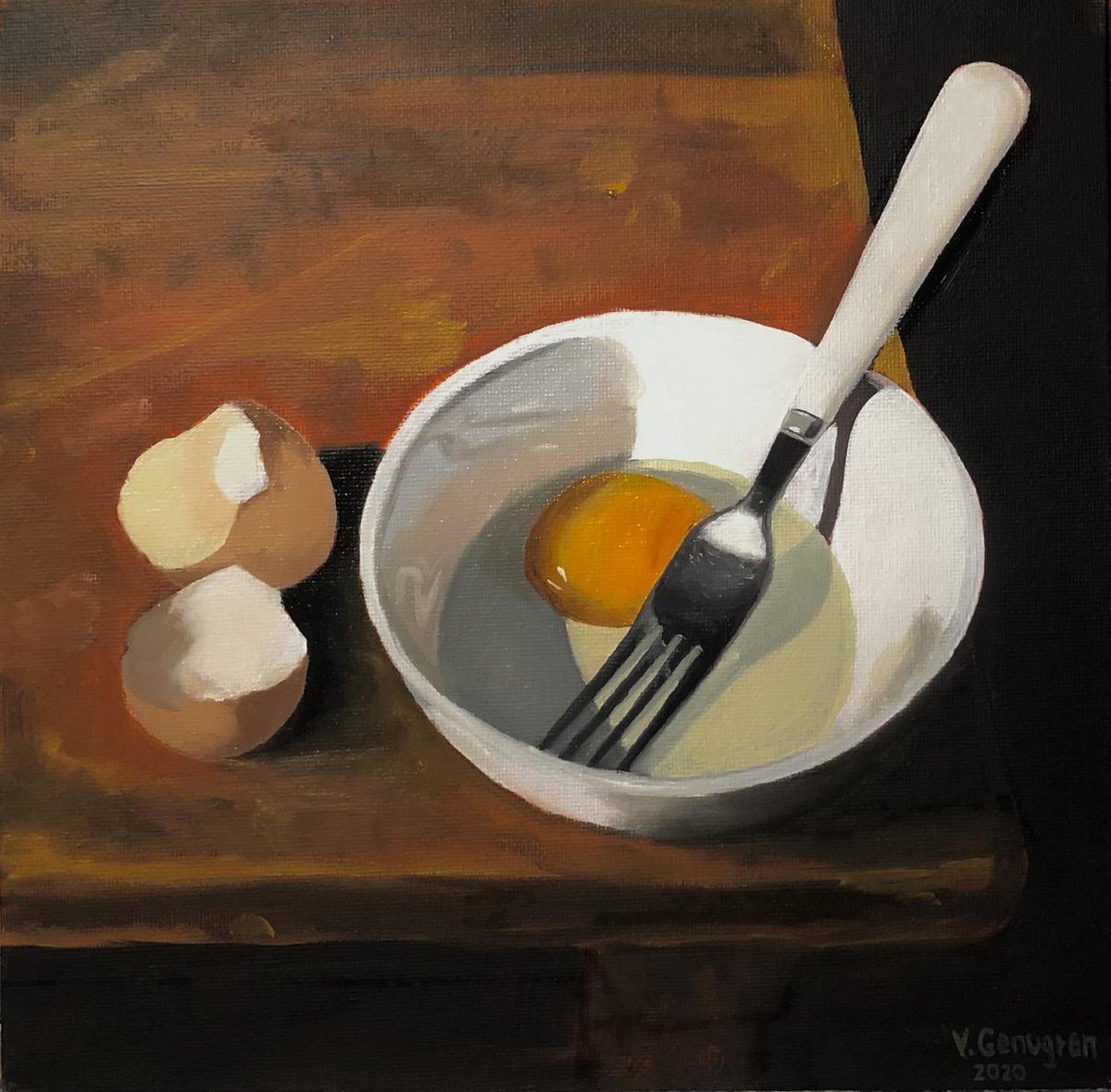btcxrenaissance's tweet photo. Still life with egg (2020) - oil on canvas board 25x25cm
#art #stilllife #painting #oilpainting #canvas #fineart #contemporaryart #modernart #artwork #artist #eggpictorial #2020art https://t.co/W5MSacVKol