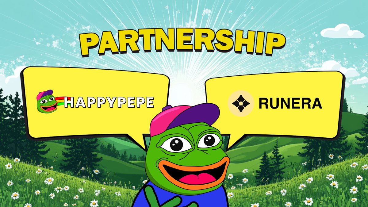 Definews_Info's tweet photo. 💥 @HappyPEPECoin_ and @Runera_io are officially partnered!
⚡️ #Runera is an AI-powered gaming protocol built on #Bitcoin Layer 2 with full #EVM compatibility.
🎮 This collaboration boosts AI gaming innovation and strengthens both ecosystems in the #Web3 space.
🔽 VISIT
https://t.co/Hpbrfz7laS
#Definews