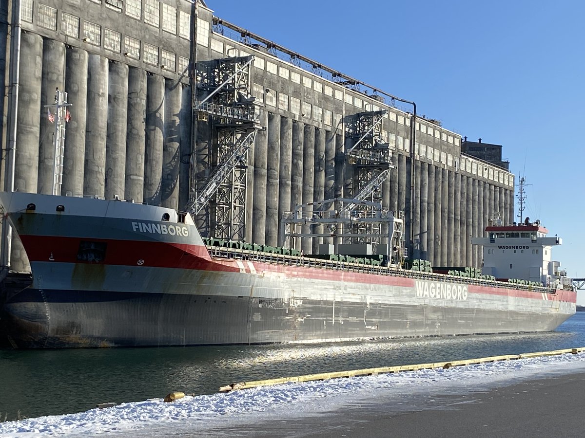 Welcome to the Finnborg which arrived late last night.  Loading of corn will start this morning.  It has been a busy start to the shipping season so far, once complete it will be a total of just over 55,000 MT of grain loaded in a week and a half.