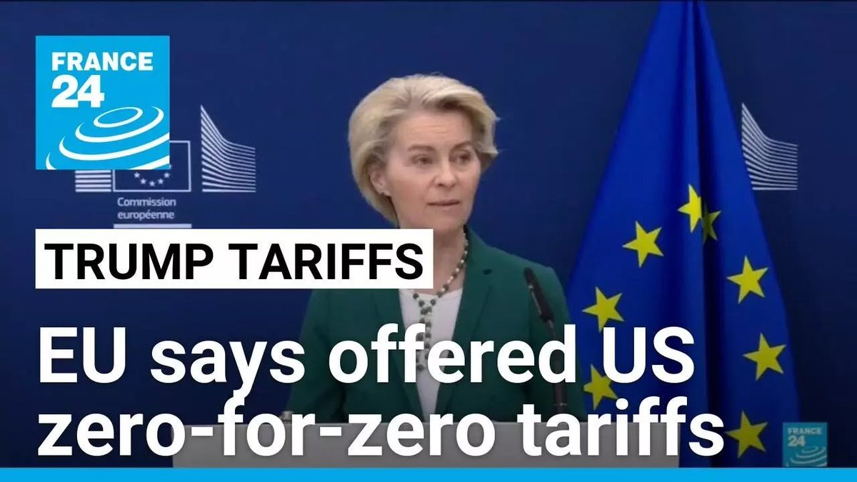 It seems like the #EuropeanUnion is capitulating, suggesting a zero-for-zero tariffs negotiation with the #Trump's administration. #MAGA is winning!