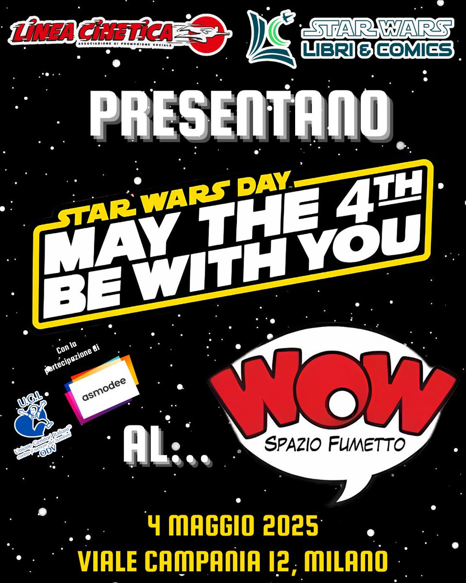 Less than a month to our exciting #StarWarsDay event at <a href="/museoWOW/">WOW Spazio Fumetto</a> in Milan, Italy with an incredible artist alley featuring:  Andrea Broccardo, French Carlomagno, <a href="/ValeriaFavoccia/">Lux</a> , Claudia Gray, <a href="/alessandromirac/">alessandro miracolo</a> , <a href="/vinartwork/">Vincenzo Riccardi</a>!

Are you coming and celebrate #MayThe4th with us?