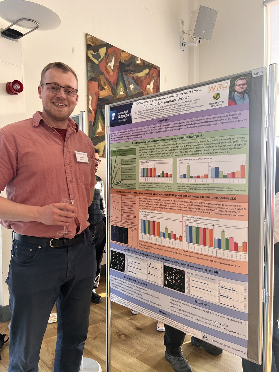 Surbhi Grewal (@surbhig6) on Twitter photo Poster session: My PhD student Jack Walker from <a href="/UoNBiosciences/">UoNBiosciences</a> <a href="/Notts_WRC/">Wheat_ResearchCentre</a> <a href="/Rothamsted/">Rothamsted Research</a> presents his work on screening wheat wild relative lines for salt tolerance
#monogram25 Poster session: My PhD student Jack Walker from <a href="/UoNBiosciences/">UoNBiosciences</a> <a href="/Notts_WRC/">Wheat_ResearchCentre</a> <a href="/Rothamsted/">Rothamsted Research</a> presents his work on screening wheat wild relative lines for salt tolerance
#monogram25
