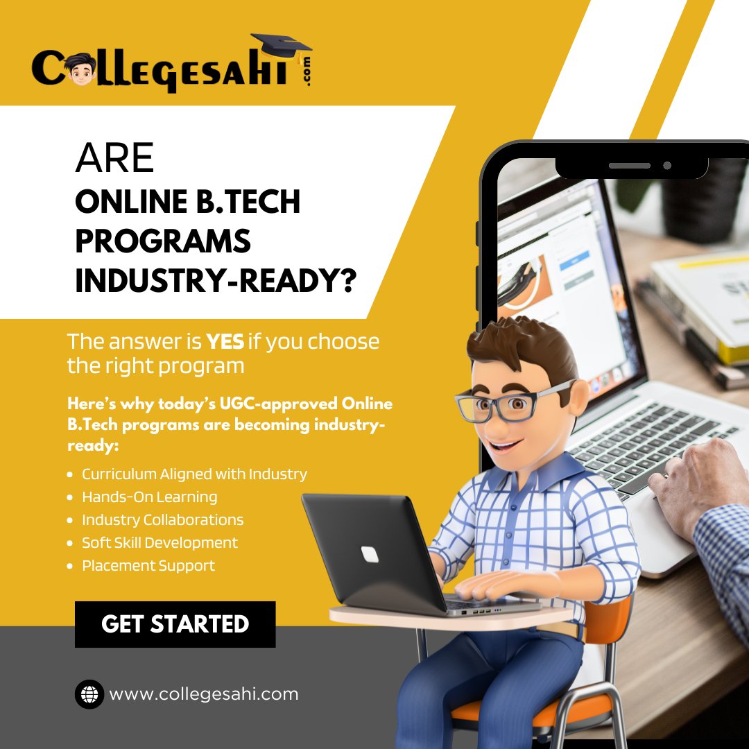 CollegeSahi's tweet image. Not all online degrees are created equal! 🎓
Choose UGC-approved Online B.Tech programs designed with real-world industry needs in mind.

Think practical skills, hands-on learning, and job-ready outcomes!

#OnlineBTech #TechReady #IndustrySkills #Collegesahi