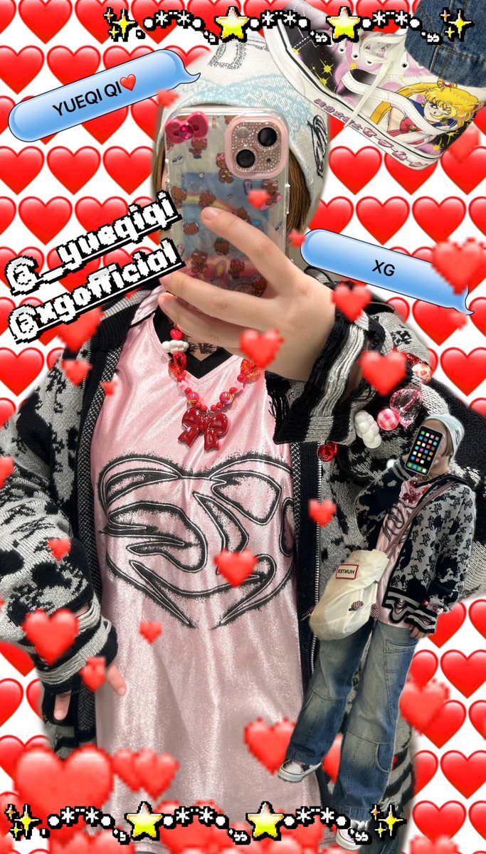 じつは…YUEQI QI×XGちゃんコラボ届いて早速着てみたら🥹❤️❤️YUEQI