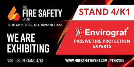 Envirograf_UK's tweet image. Don’t forget, if you’re visiting The Fire Safety Event at the NEC, come and see us on stand 4/K1 to find out more about our vast range of #Envirograf passive fire protection products. #FSE Register for your free ticket here tinyurl.com/yck3xmtf