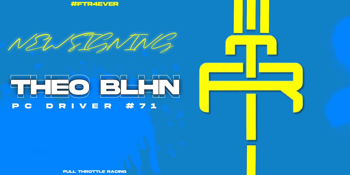 🔹 ｜ NEW SIGNING

🇬🇧 ｜Extremely happy to announce our new driver, <a href="/theo_blhn_/">Theo Blhn</a> , coming from ARS, he will for sure be a major asset in our roster !⚡️
           
🇫🇷 ｜ Bienvenue chez toi Theo 💛 

💙 ｜All together with FTR

#FTR4EVER