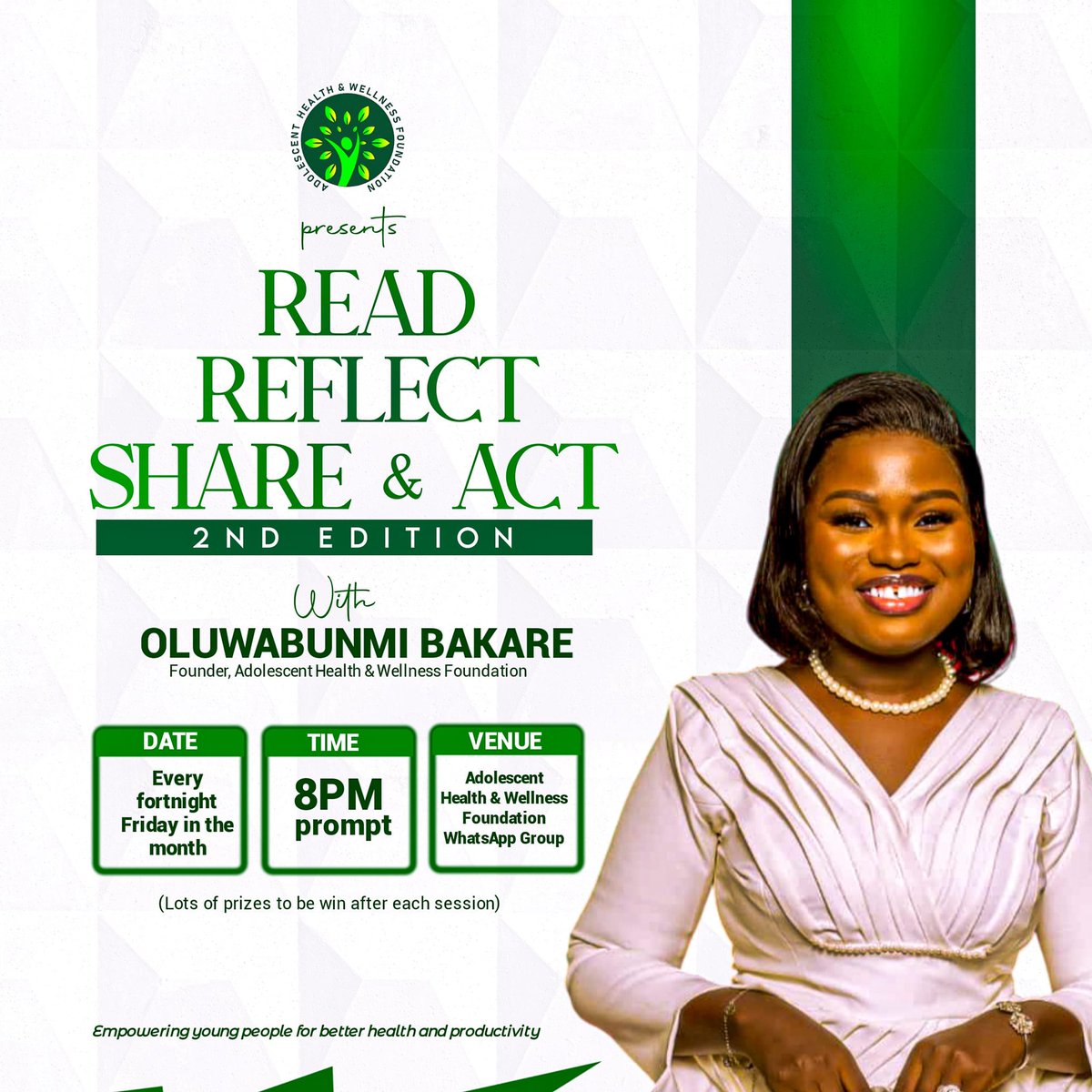 adolescenthwf's tweet photo. Calling all adolescents and young people!

Interested in participating in RSSA 2.0?

 Click on the link below to secure your spot:
👇🏾
https://t.co/WVI1KamOAd

Limited slots are available! 

Registration closes on April 14 

Register Now! https://t.co/87Nnyss1Rs