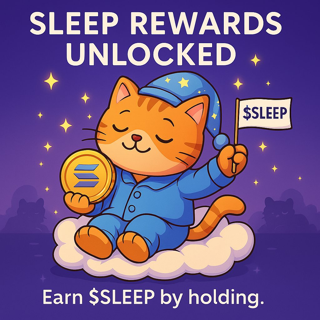 A coin for lovers of sleep, SEALs and relaxed lifestyles. Positioned as a “slow meme coin” in the age of hype. “While others hustle - we sleep and earn”.
The idea: all $SLEEP holders get rewards for holding it for long periods of time and “doing nothing”.

#SleepyCat $SLEEP