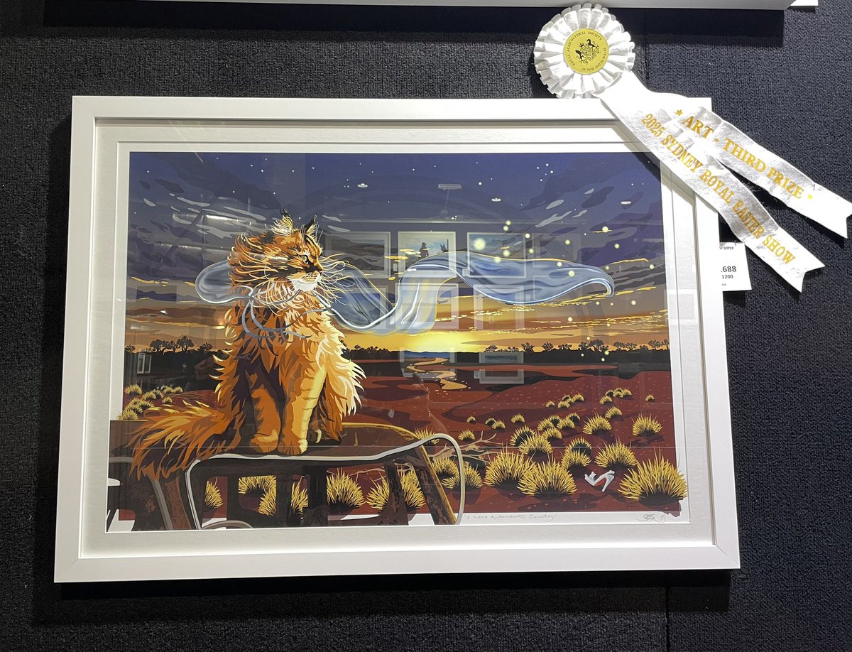 Well this is exciting! A 3rd Prize Win at the 2025 Sydney Royal Easter Show Art &amp; Craft Exhibition -Digital Vector Art category. Created in <a href="/CorelDRAW/">CorelDRAW</a>  Titled ‘ I Love A Sunburnt Country’ No AI !
