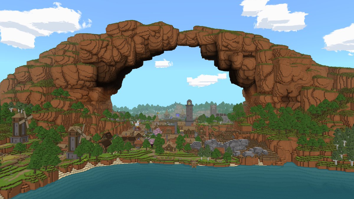 Gabersid's tweet image. Had the amazing opportunity to work on the environments and landscapes for the official "A Minecraft Movie" live event with @SparkUniverse.