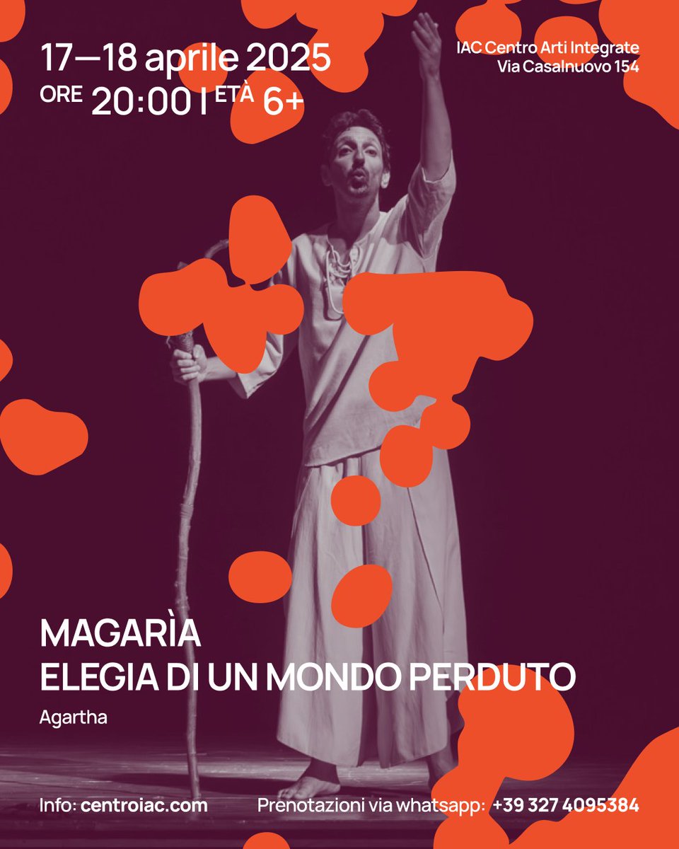manachumateatro's tweet photo. “MAGARÌA. Elegia di un mondo perduto” in anteprima a Matera ospite di @CentroIAC. Una co-produzione Agartha e @manachumateatro con il sostegno di @NINAssociazione 

https://t.co/qPALOpky0c https://t.co/KGb6Qw5Knd