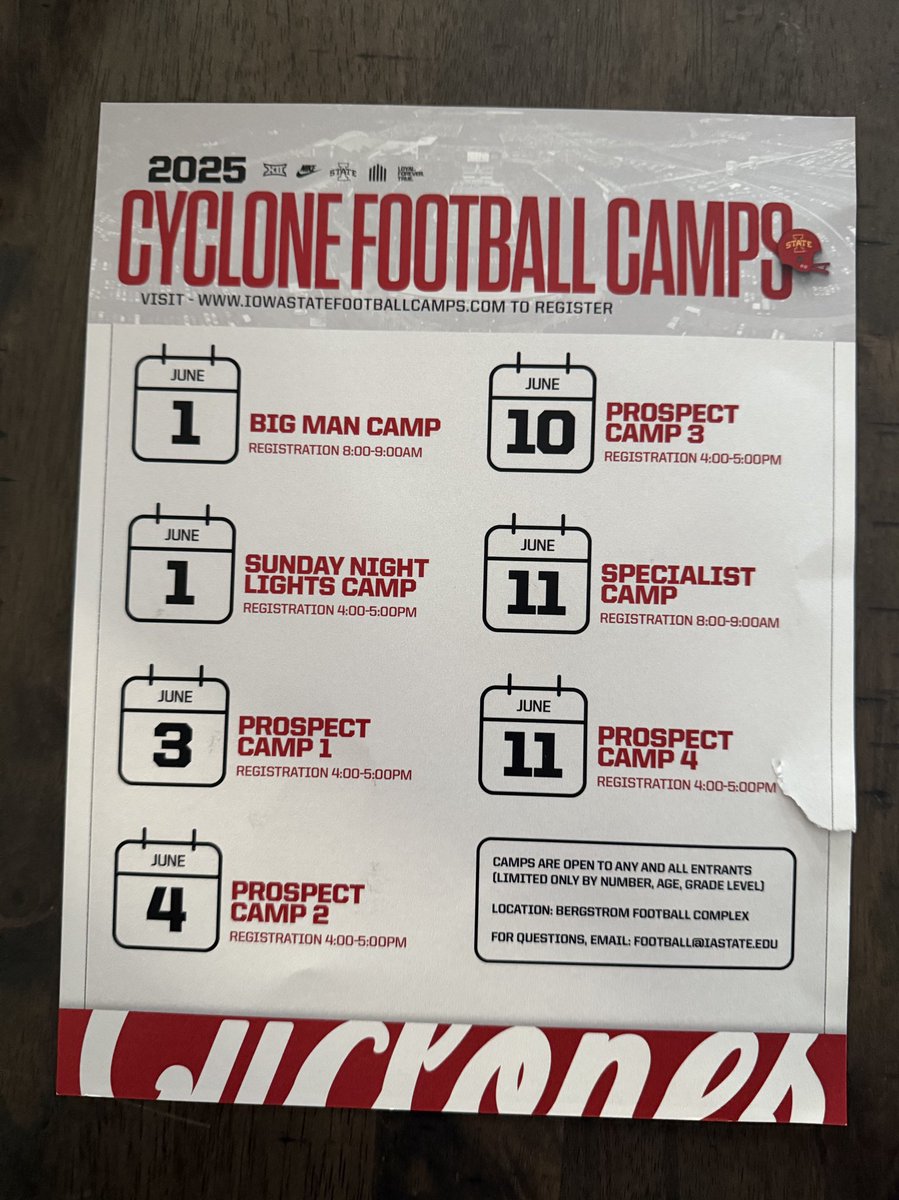 Thank you for the camp invite can’t wait to compete! <a href="/CycloneFB/">Iowa State Football</a> <a href="/ISUMattCampbell/">Matt Campbell</a> <a href="/Coach_NPauley/">Noah Pauley</a> <a href="/T_Mouser/">Taylor Mouser</a>