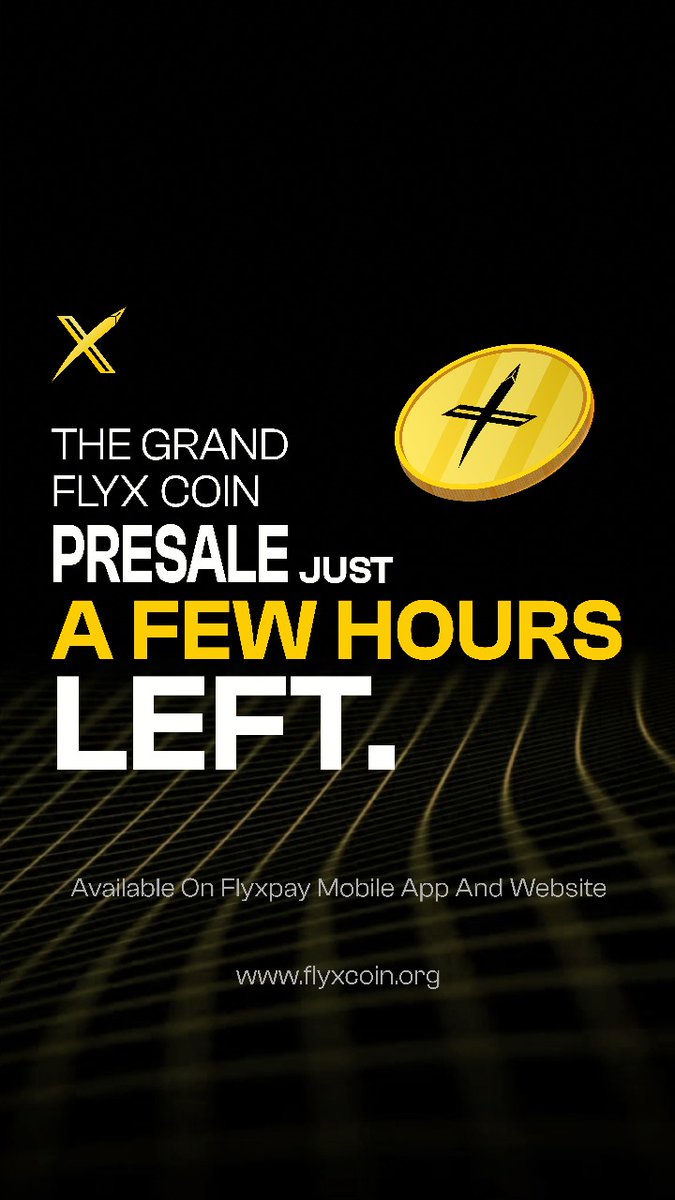 flyxcoin's tweet photo. 🚀Get Ready! The FlyXcoin presale is just around the corner! A few more hours and the opportunity is yours. #FlyXpay #PresaleAlert #CryptoCommunity #LimitedSupply #ActFast
#cryptocurrency #cryptoart #cryptotrading #cryptonews #crypto #bitcoins #crypto #altcoin_ #btc #bitcoin_ #cryptoinvestment #bestaltcoin #cryptonews #blockchain #Cryptotrading #flyx #flyxcoin #flyxpay #presale #flyxcoinpresale #cryptopresale #grandpresale #hikingpotential
#FlyXCoin #Airdrop #FreeCrypto #CryptoGiveaway