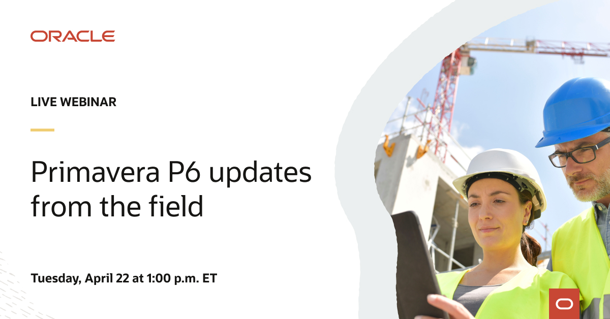 Join this webinar for an in-depth demo on field progress updates using Oracle Primavera P6 Team Member. social.ora.cl/6017FQtCB