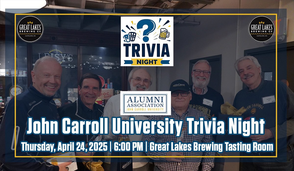 JCUAlumni's tweet image. JCU ALUMNI & FRIENDS! Join us for our 2nd Annual Pub Trivia Night. 🧠
Teams up to 5 people. Any individuals registered will be put into teams in advance of the event. 🗳️
$10 per person. Heavy apps + one drink ticket included. 🍻
REGISTER HERE 🔗: advancement.jcu.edu/register/trivi…
