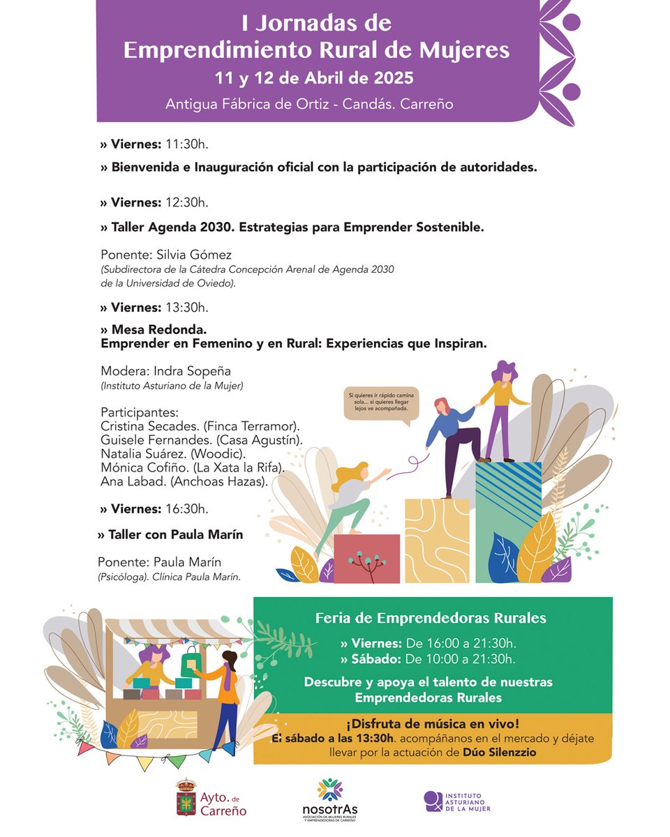 aytocarreno's tweet photo. I Jornadas de Emprendimiento Rural de Mujeres
11 y 12 de Abril de 2025
Antigua Fábrica de Ortiz - Candás. Carreño https://t.co/V0cgH2Yltd